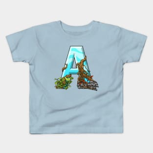 Aquascape in Letter A Kids T-Shirt